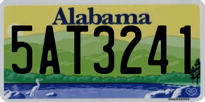 AL license plate 5AT3241