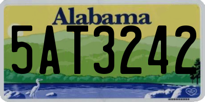 AL license plate 5AT3242