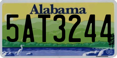 AL license plate 5AT3244