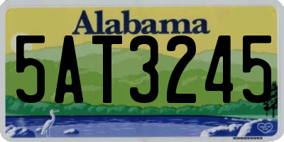 AL license plate 5AT3245