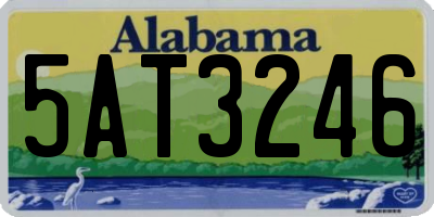 AL license plate 5AT3246