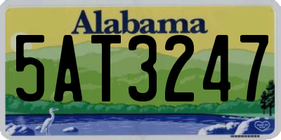 AL license plate 5AT3247