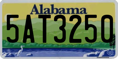 AL license plate 5AT3250