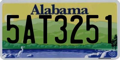AL license plate 5AT3251