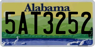 AL license plate 5AT3252