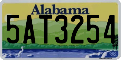 AL license plate 5AT3254