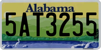 AL license plate 5AT3255