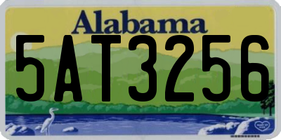AL license plate 5AT3256