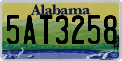 AL license plate 5AT3258