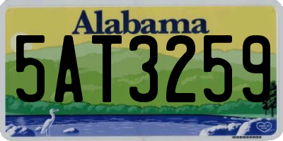 AL license plate 5AT3259