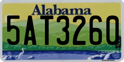 AL license plate 5AT3260