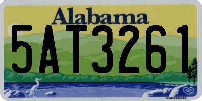 AL license plate 5AT3261