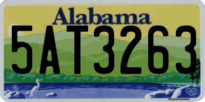 AL license plate 5AT3263