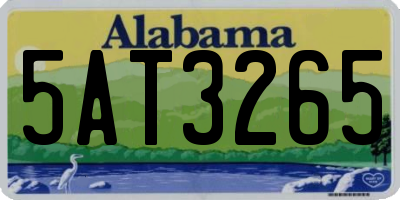 AL license plate 5AT3265