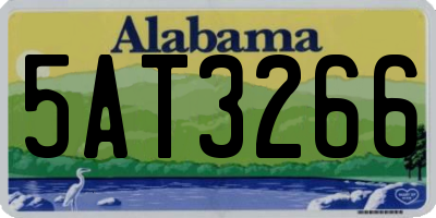 AL license plate 5AT3266