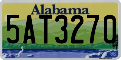 AL license plate 5AT3270