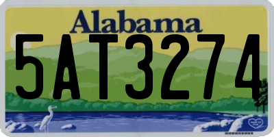 AL license plate 5AT3274