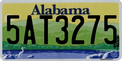 AL license plate 5AT3275