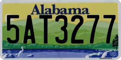AL license plate 5AT3277