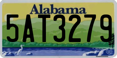 AL license plate 5AT3279