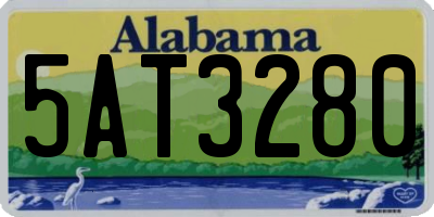 AL license plate 5AT3280