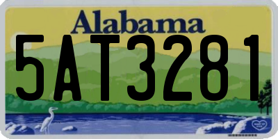 AL license plate 5AT3281