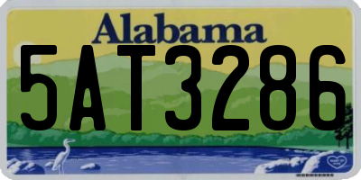 AL license plate 5AT3286