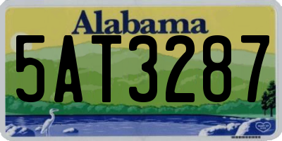 AL license plate 5AT3287