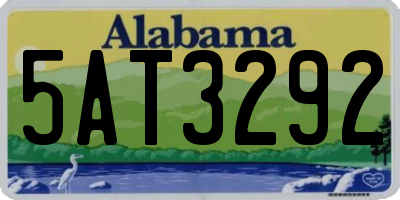 AL license plate 5AT3292