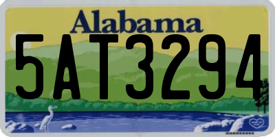 AL license plate 5AT3294