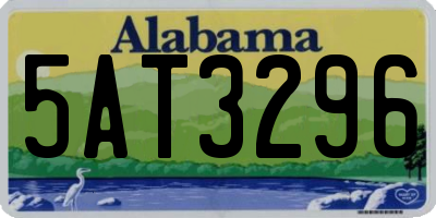 AL license plate 5AT3296
