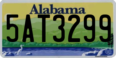 AL license plate 5AT3299