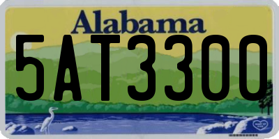 AL license plate 5AT3300