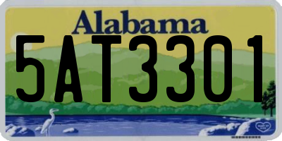 AL license plate 5AT3301