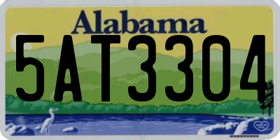 AL license plate 5AT3304