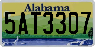 AL license plate 5AT3307