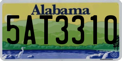 AL license plate 5AT3310