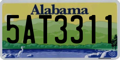 AL license plate 5AT3311