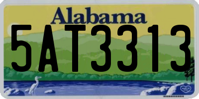 AL license plate 5AT3313