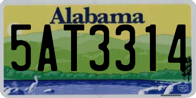 AL license plate 5AT3314