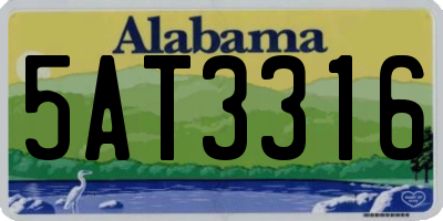 AL license plate 5AT3316