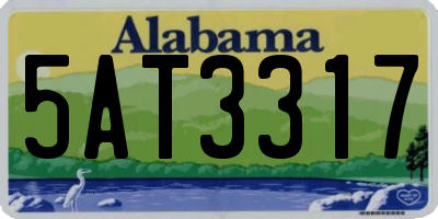 AL license plate 5AT3317