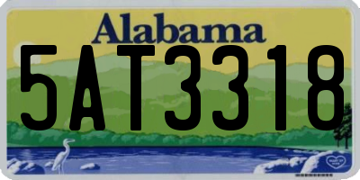 AL license plate 5AT3318