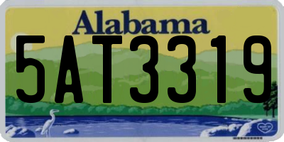 AL license plate 5AT3319
