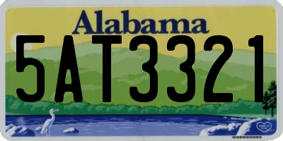 AL license plate 5AT3321