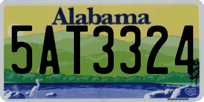AL license plate 5AT3324