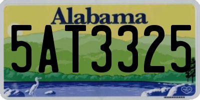 AL license plate 5AT3325