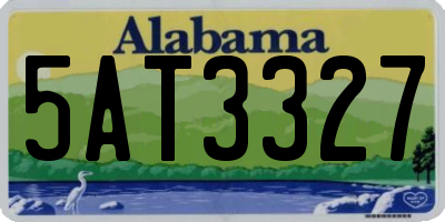 AL license plate 5AT3327
