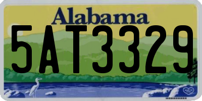 AL license plate 5AT3329