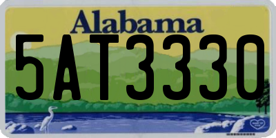 AL license plate 5AT3330